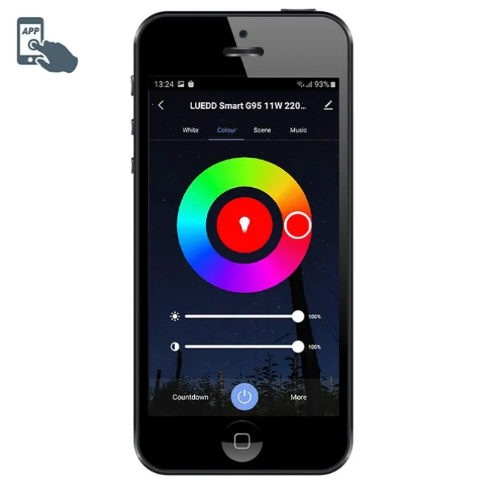 Smarte Außenleuchte weiß 45 cm IP65 inkl. LED - Nura