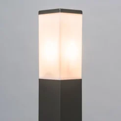 Smarte Außen-Pollerleuchte Dunkelgrau 80 cm inkl. Wifi P45 - Malios