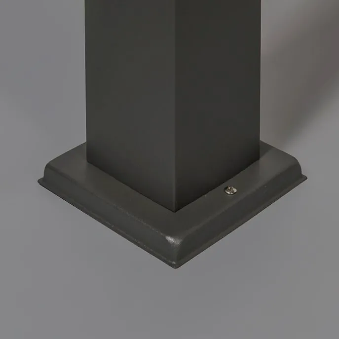 Smarte Außen-Pollerleuchte Dunkelgrau 80 cm inkl. Wifi P45 - Malios