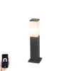 Smarte Außen-Pollerleuchte Dunkelgrau 45 cm inkl. Wifi P45 - Malios