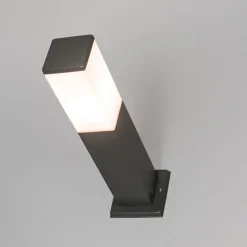 Smarte Außen-Pollerleuchte Dunkelgrau 45 cm inkl. Wifi P45 - Malios