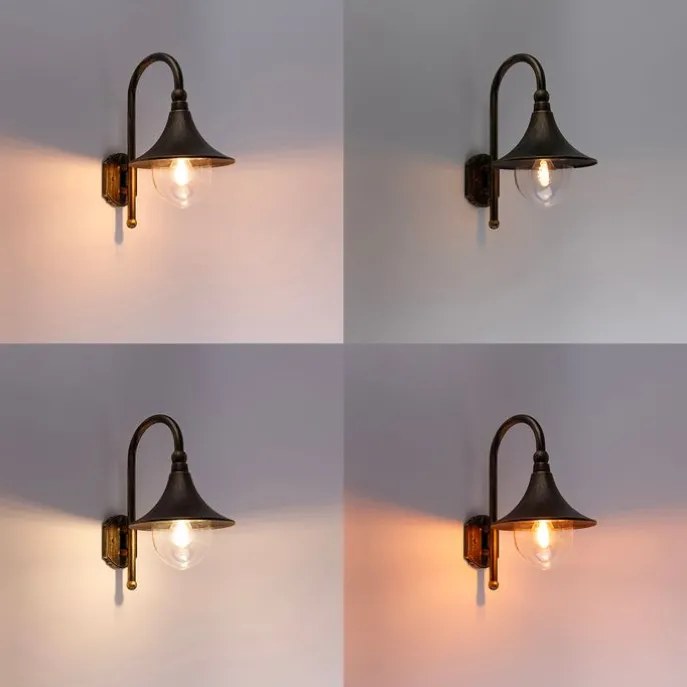 Smarte Außenwandleuchte Antikgold IP44 inkl. Wifi A60 - Daphne