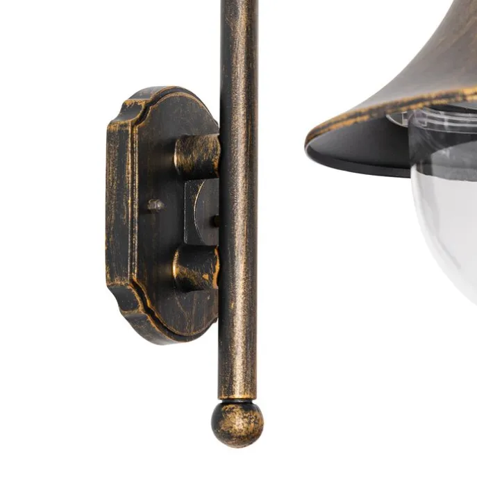 Smarte Außenwandleuchte Antikgold IP44 inkl. Wifi A60 - Daphne