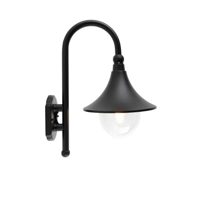 Smarte Außenwandleuchte schwarz IP44 inkl. Wifi A60 - Daphne