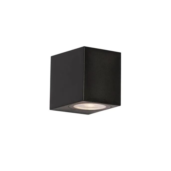 Smarte Außenwandleuchte schwarz IP65 inkl. Wifi GU10 50mm - Baleno