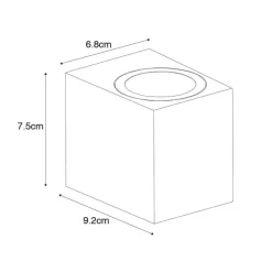 Smarte Außenwandleuchte schwarz IP65 inkl. Wifi GU10 50mm - Baleno