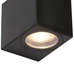 Smarte Außenwandleuchte schwarz IP65 inkl. Wifi GU10 50mm - Baleno