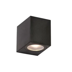 Smarte Außenwandleuchte schwarz IP65 inkl. Wifi GU10 50mm - Baleno