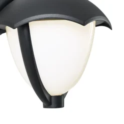 Smarte Außenwandleuchte schwarz mit Opalglas inkl. LED IP54 - Classica