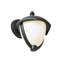 Smarte Außenwandleuchte schwarz mit Opalglas inkl. LED IP54 - Classica