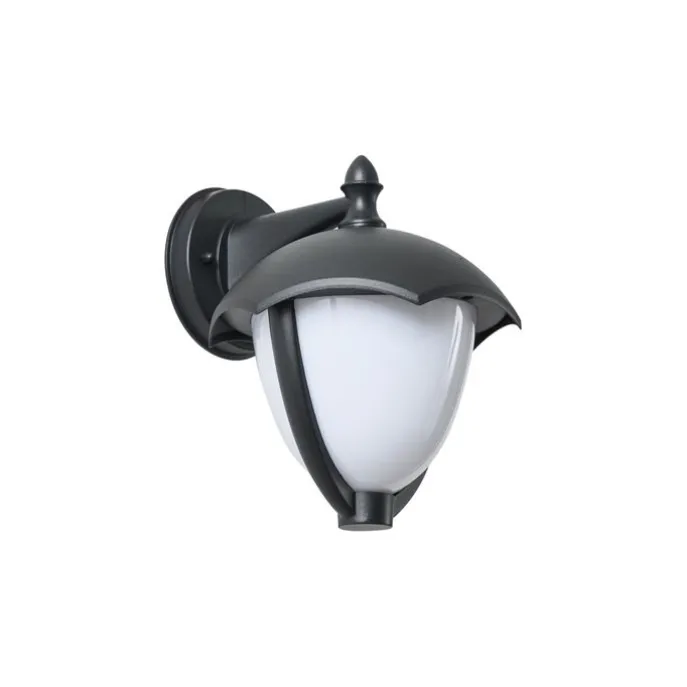 Smarte Außenwandleuchte schwarz mit Opalglas inkl. LED IP54 - Classica