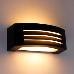 Smarte Außenwandleuchte schwarz IP44 inkl. WLAN A60 - Hurricane 1