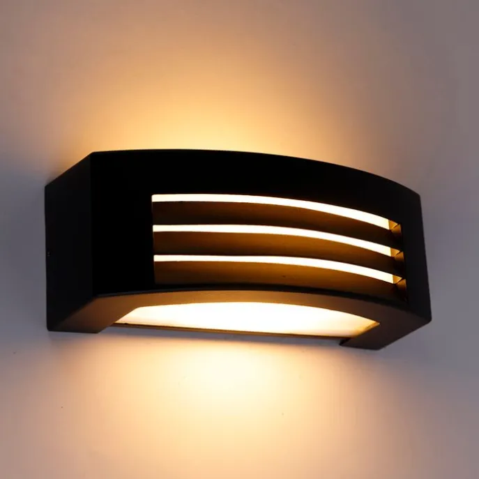 Smarte Außenwandleuchte schwarz IP44 inkl. WLAN A60 - Hurricane 1