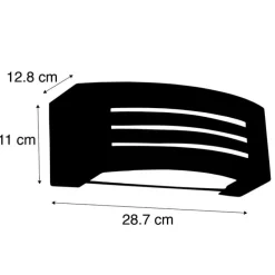 Smarte Außenwandleuchte schwarz IP44 inkl. WLAN A60 - Hurricane 1
