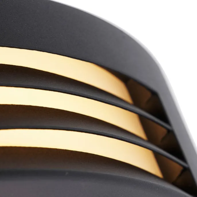 Smarte Außenwandleuchte schwarz IP44 inkl. WLAN A60 - Hurricane 1