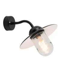 Smarte Außenwandleuchte schwarz IP44 inkl. WLAN A60 - München