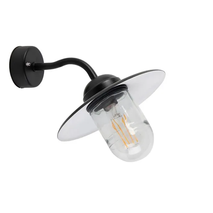 Smarte Außenwandleuchte schwarz IP44 inkl. WLAN A60 - München