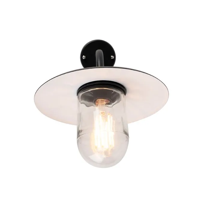 Smarte Außenwandleuchte schwarz IP44 inkl. WLAN A60 - München