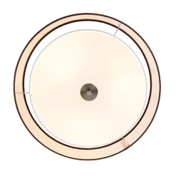 Smarte Deckenleuchte braun mit Weiß 50 cm 3-flammig inkl. 3 Wifi A60 - Drum Duo