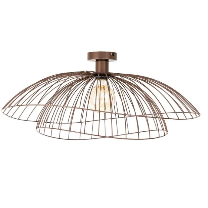 Smarte Deckenleuchte Bronze mit doppeltem Schirm 45cm inkl. WiFi G95 - Pua