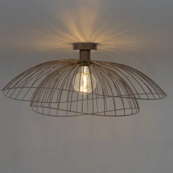 Smarte Deckenleuchte Bronze mit doppeltem Schirm 45cm inkl. WiFi G95 - Pua