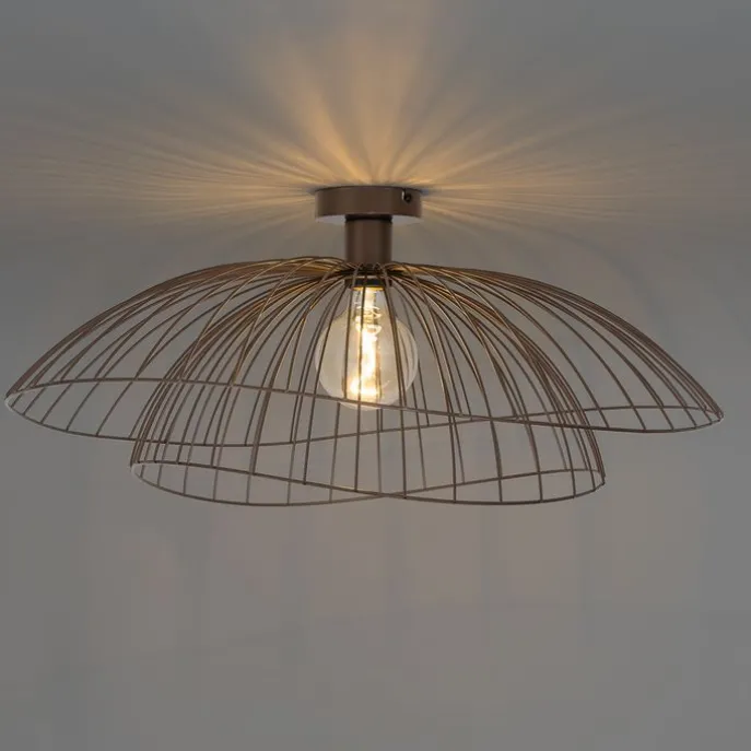 Smarte Deckenleuchte Bronze mit doppeltem Schirm 45cm inkl. WiFi G95 - Pua