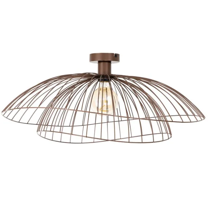 Smarte Deckenleuchte Bronze mit doppeltem Schirm 45cm inkl. WiFi G95 - Pua