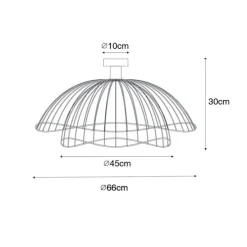 Smarte Deckenleuchte Bronze mit doppeltem Schirm 45cm inkl. WiFi G95 - Pua