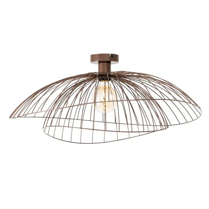 Smarte Deckenleuchte Bronze mit doppeltem Schirm 45cm inkl. WiFi G95 - Pua
