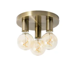 Smarte Deckenleuchte Bronze Rund inkl. 3 Wifi G95 - Facil