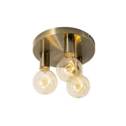 Smarte Deckenleuchte Bronze Rund inkl. 3 Wifi G95 - Facil