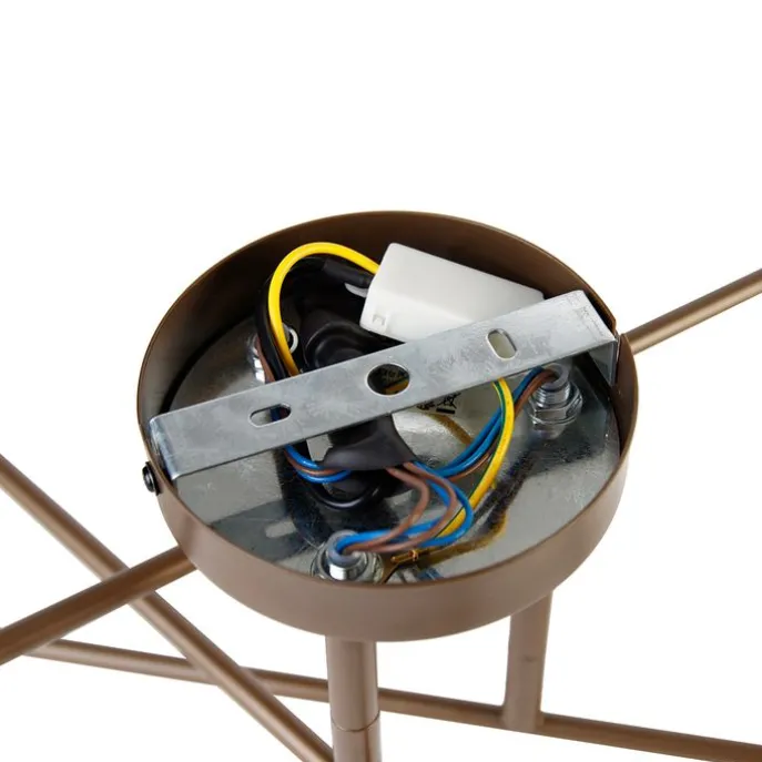 Smarte Deckenleuchte Dunkelbronze 6-flammig inkl. 6 Wifi G95 - Sydney