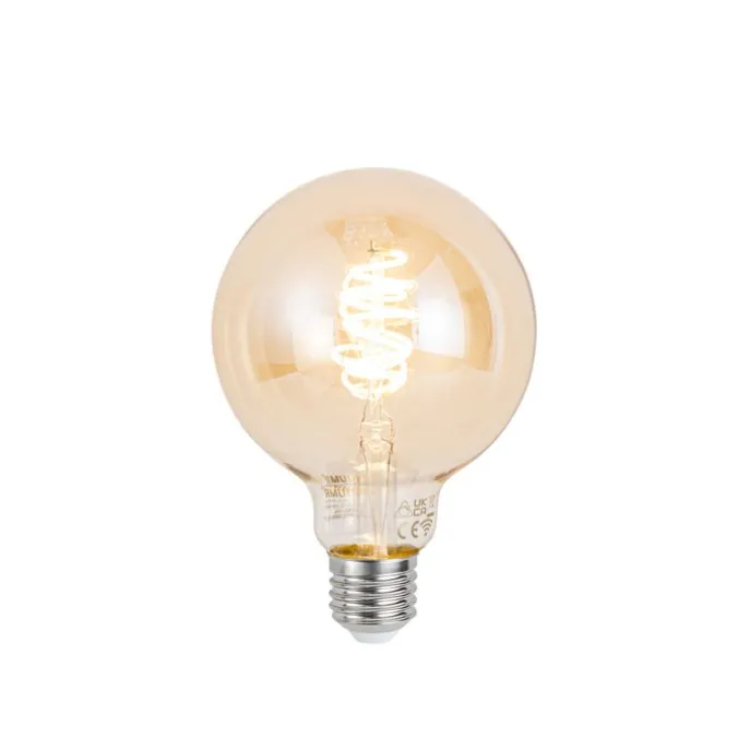 Smarte Deckenleuchte Dunkelbronze 6-flammig inkl. 6 Wifi G95 - Sydney