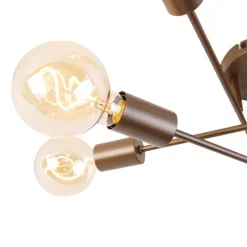 Smarte Deckenleuchte Dunkelbronze 6-flammig inkl. 6 Wifi G95 - Sydney