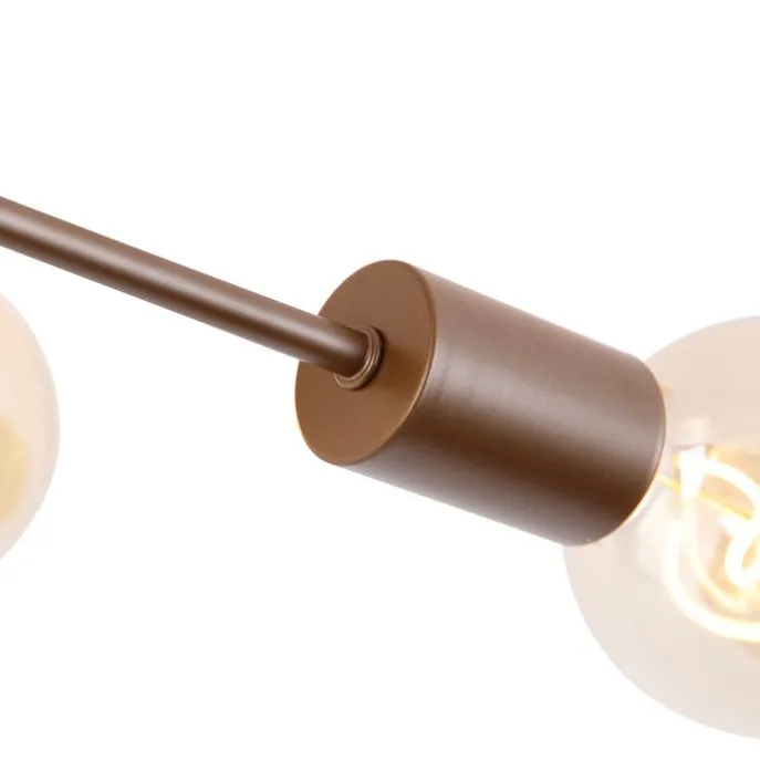 Smarte Deckenleuchte Dunkelbronze 6-flammig inkl. 6 Wifi G95 - Sydney