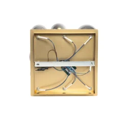 Smarte Deckenleuchte Gold mit Rauchglas 9-flammig inkl. 9 Wifi G9 - Athen