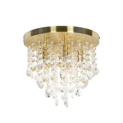 Smarte Deckenleuchte Gold mit Glas inkl. 6 WiFi G9 - Medusa