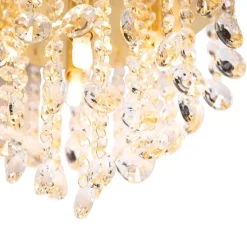 Smarte Deckenleuchte Gold mit Glas inkl. 6 WiFi G9 - Medusa