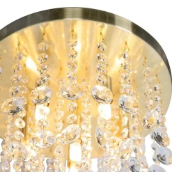 Smarte Deckenleuchte Gold mit Glas inkl. 6 WiFi G9 - Medusa