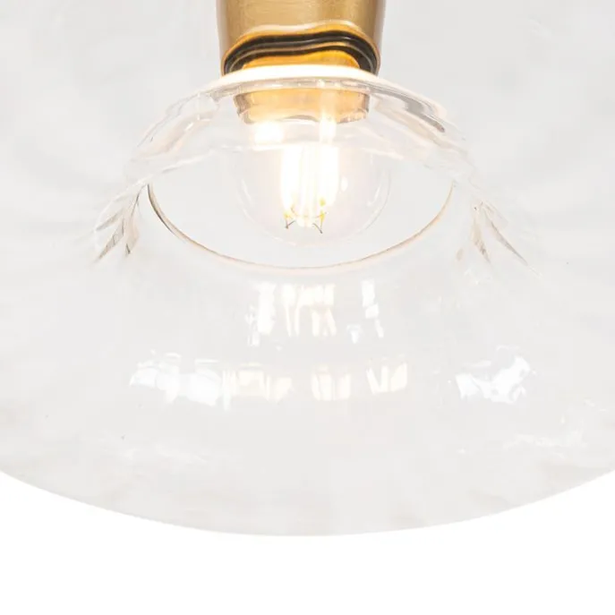 Smarte Deckenleuchte Gold mit Glas inkl. Wifi P45 - Ayesha