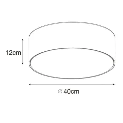 Smarte Deckenleuchte Ocker 40cm inkl. 2 Wifi A60 - Drum