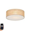 Smarte Deckenleuchte Rattan 30 cm inkl. Wifi A60 - Tromma
