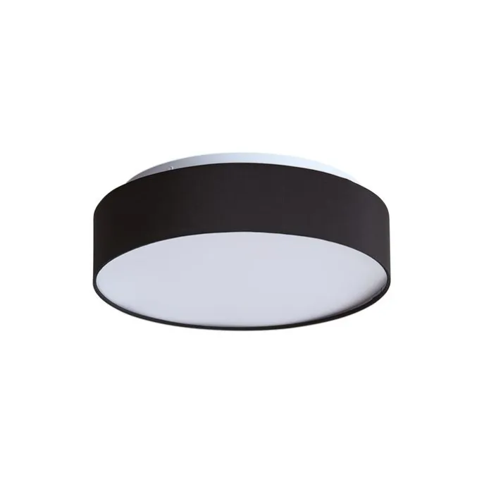 Smarte Deckenleuchte schwarz 35cm inkl. LED und Fernbedienung - Flat Drum