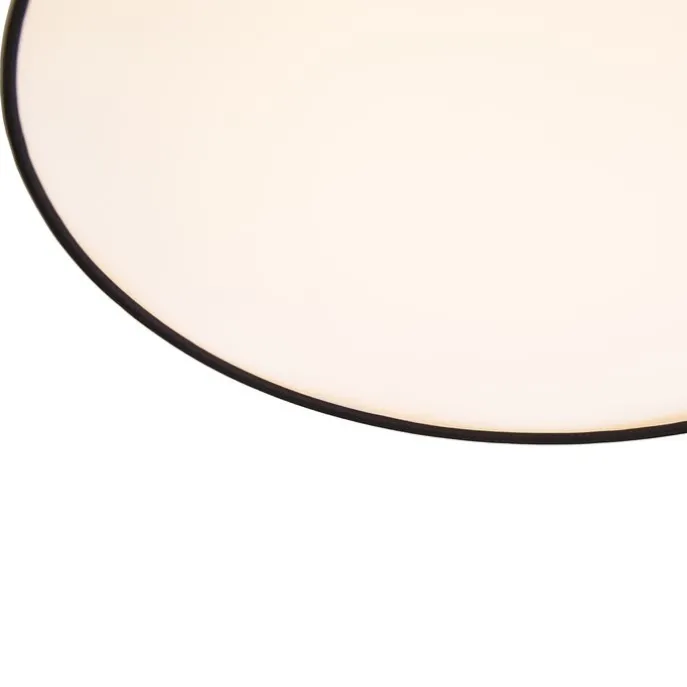 Smarte Deckenleuchte schwarz 35cm inkl. LED und Fernbedienung - Flat Drum