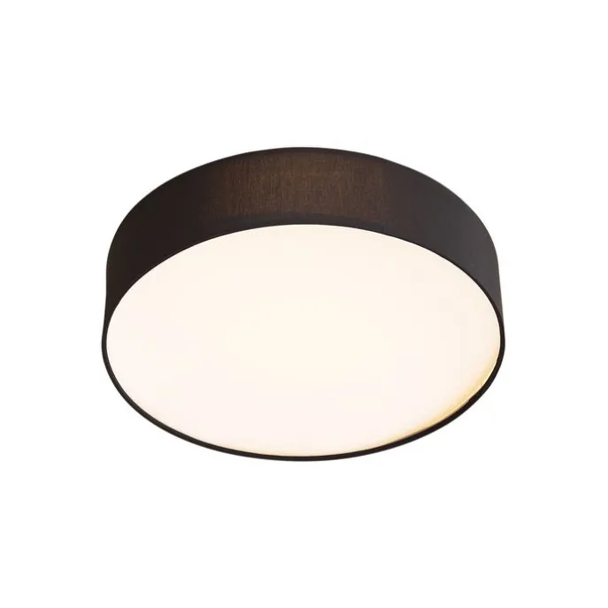Smarte Deckenleuchte schwarz 35cm inkl. LED und Fernbedienung - Flat Drum