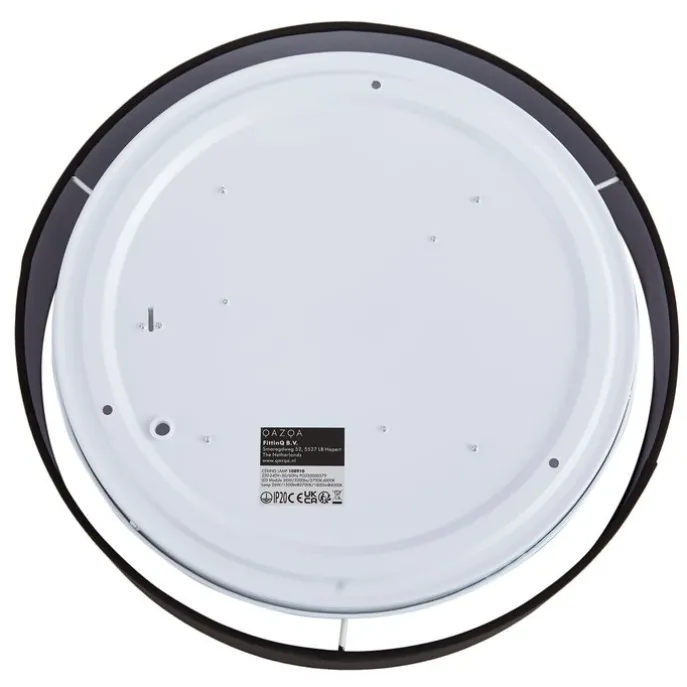 Smarte Deckenleuchte schwarz 35cm inkl. LED und Fernbedienung - Flat Drum