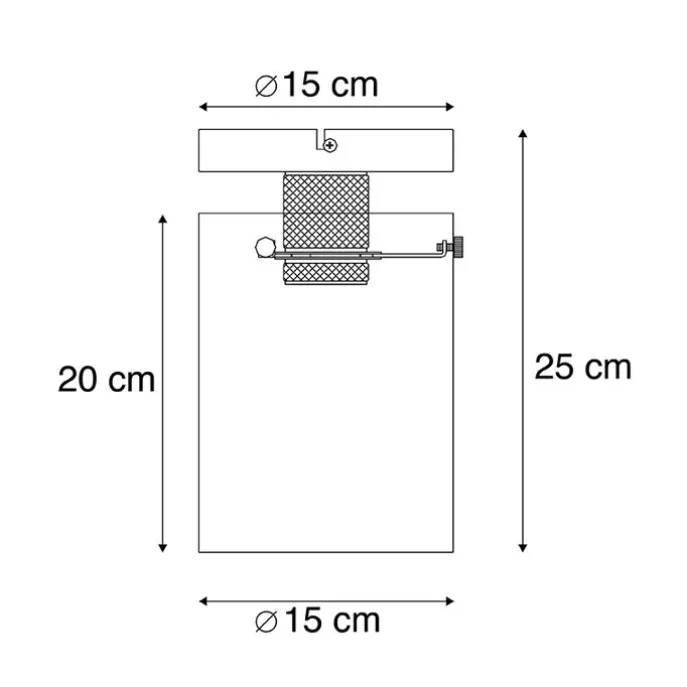 Smarte Deckenleuchte schwarz mit Rauchglas inkl. Wifi ST64 - Dome