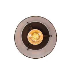 Smarte Deckenleuchte schwarz mit Rauchglas inkl. Wifi ST64 - Dome