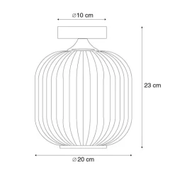Smarte Deckenleuchte schwarz mit Rauchglas inkl. WLAN A60 - Karel