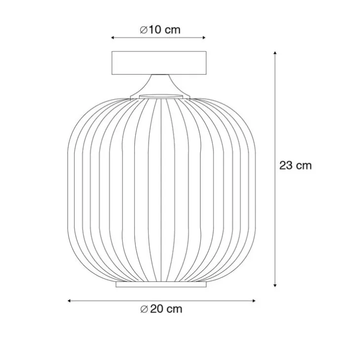 Smarte Deckenleuchte schwarz mit Rauchglas inkl. WLAN A60 - Karel